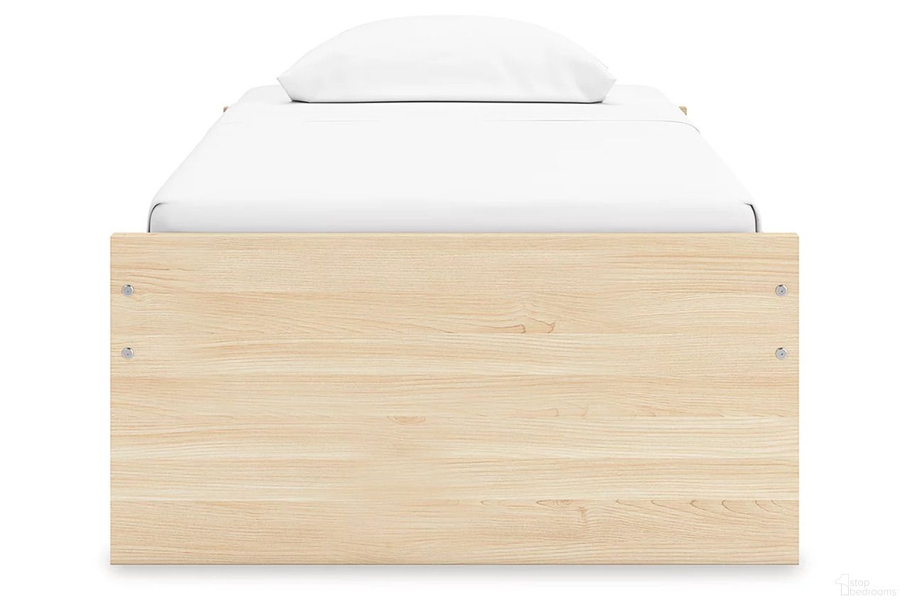 The appearance of Onita Twin Platform Bed In Natural designed by Signature Design by Ashley in the modern / contemporary interior design. This natural piece of furniture  was selected by 1StopBedrooms from Onita Collection to add a touch of cosiness and style into your home. Sku: B100-11;EB9632-52;EB9632-89. Bed Type: Platform Bed. Bed Size: Twin.