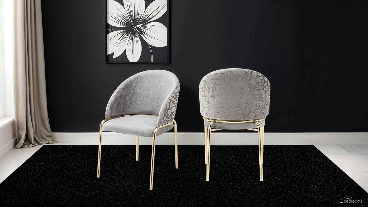 The appearance of Onyx Dining Chair Set of 2 In Dark Gray and Gold designed by Galaxy Home Furnishings in the modern / contemporary interior design. This dark gray/gold piece of furniture was selected by 1StopBedrooms from Onyx Collection to add a touch of cosiness and style into your home. Sku: 601955559096. Material: Metal. Chair Type: Side Chair.