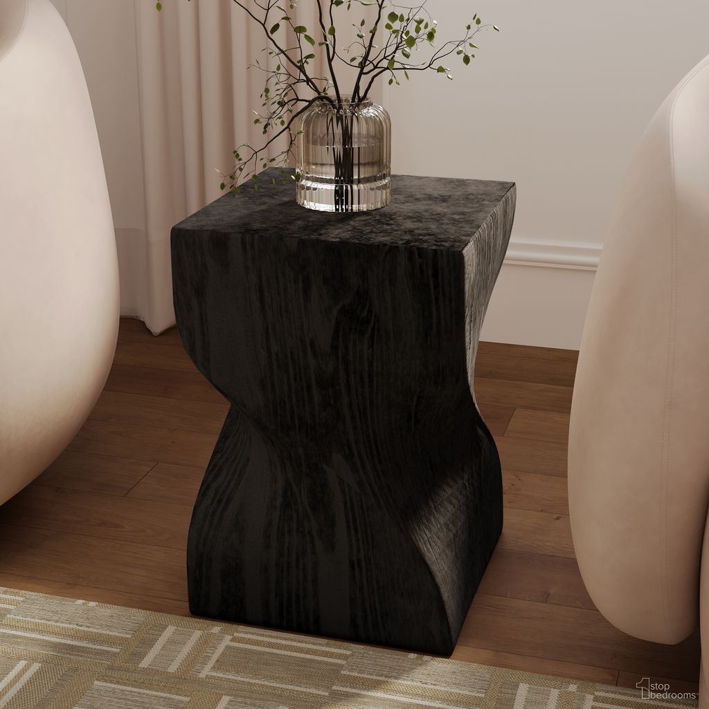 The appearance of Onyx Fiberglass Outdoor Side Table In Black designed by LeisureMod in the modern / contemporary interior design. This black piece of furniture was selected by 1StopBedrooms from Onyx Collection to add a touch of cosiness and style into your home. Sku: OST14BL. Table Top Shape: Square. Material: Stone.
