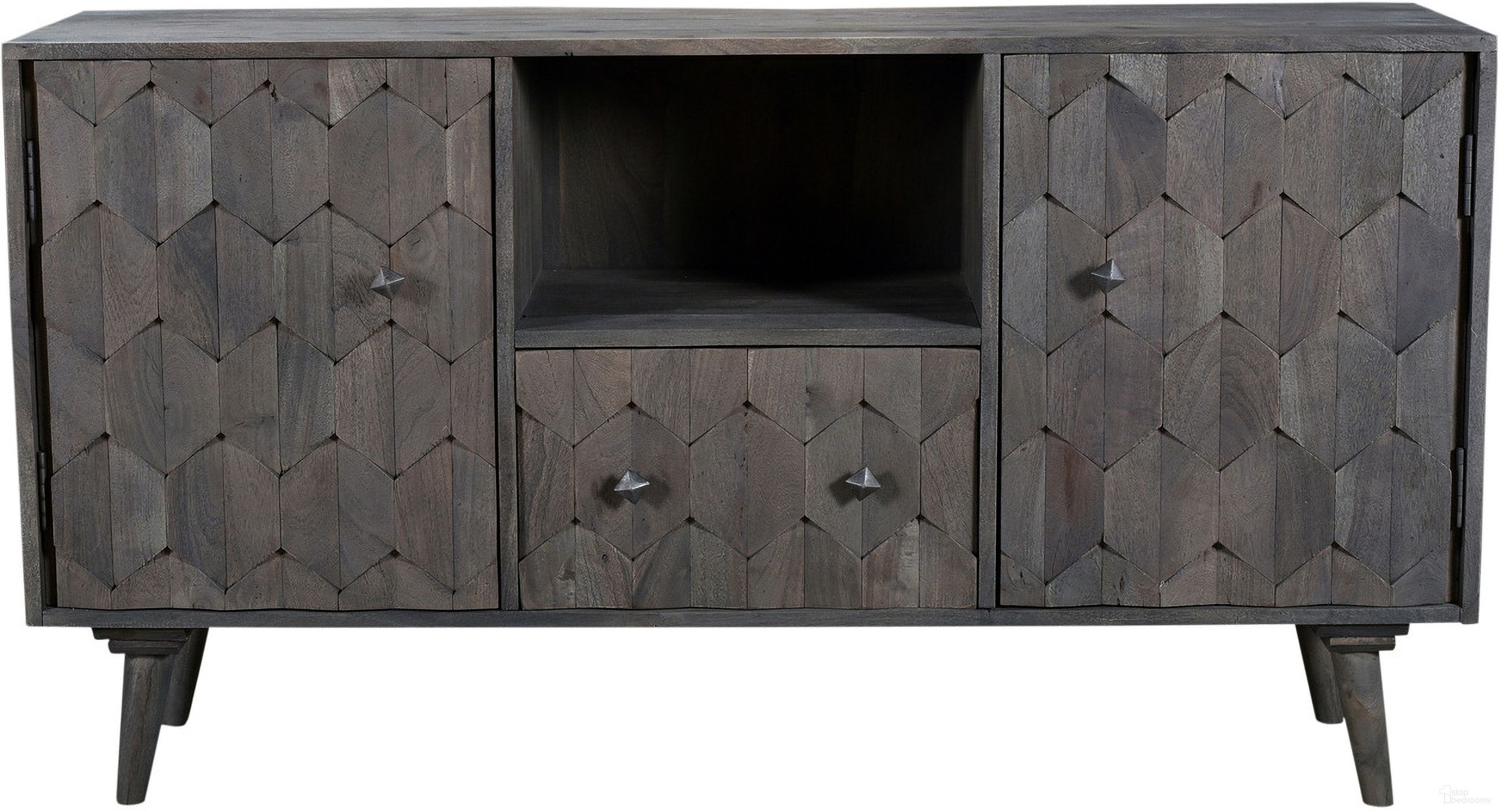 Onyx Media Cabinet In Dark Gray