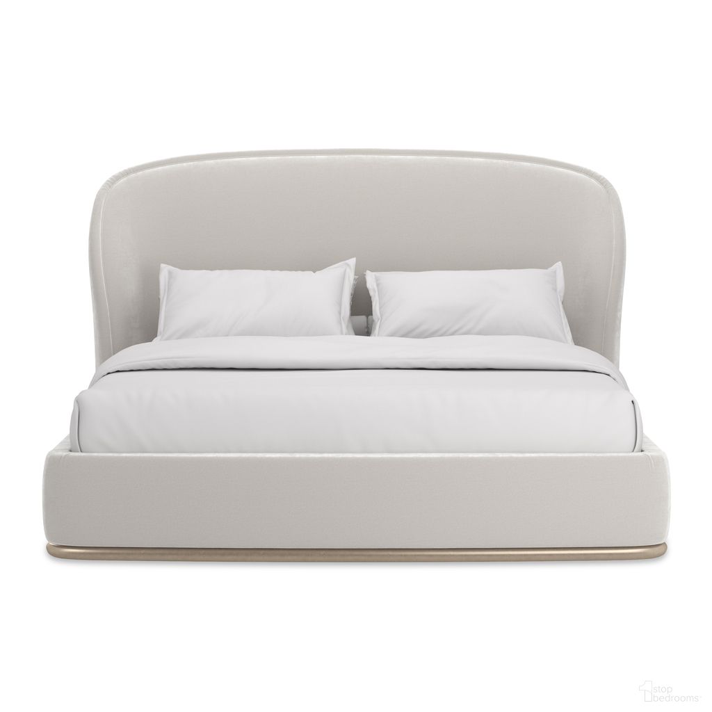 The appearance of Opal King Upholstered Bed In Alabaster designed by Caracole in the modern / contemporary interior design. This alabaster piece of furniture  was selected by 1StopBedrooms from Opal Collection to add a touch of cosiness and style into your home. Sku: CLA-424-128F;CLA-424-128H;CLA-424-128R. Bed Size: King. Material: Hardwood. Bed Type: Upholstered Bed.