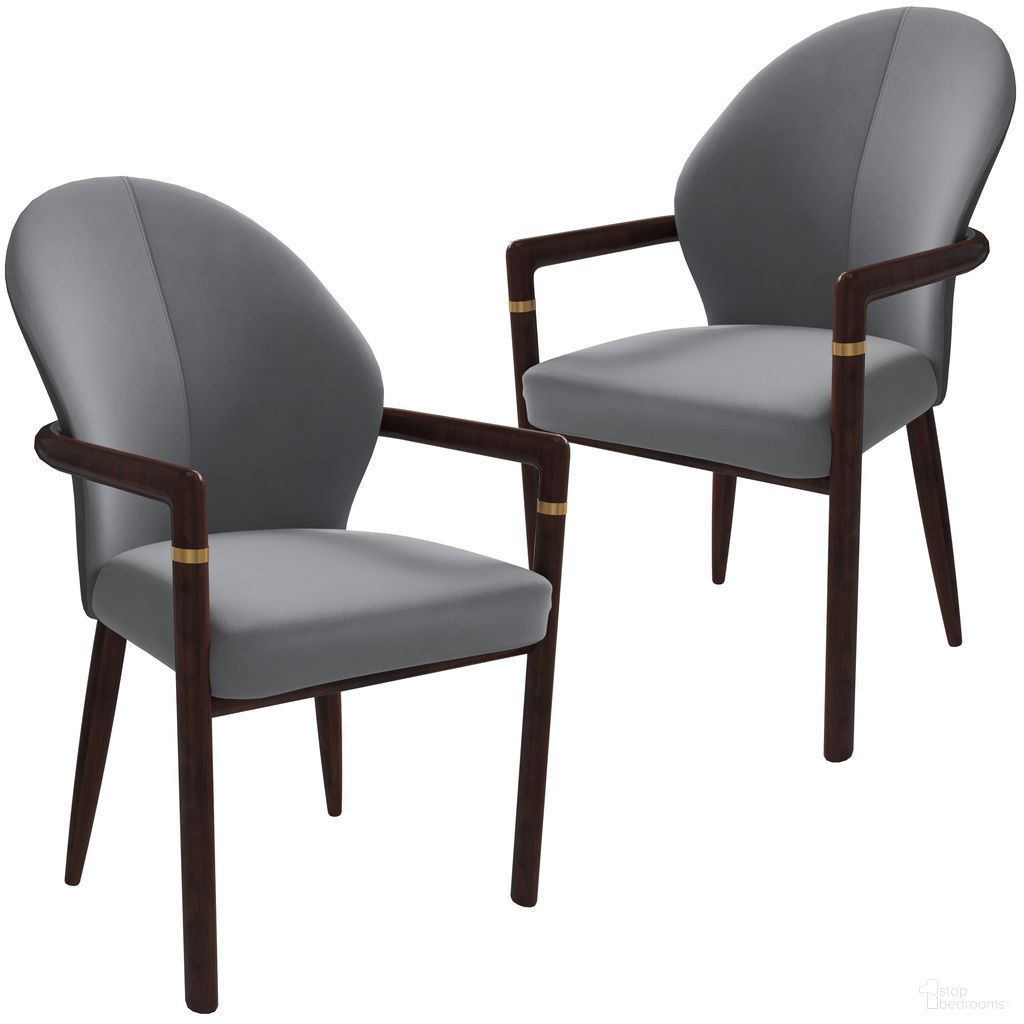 The appearance of Opaline Series Elegant Wooden Dining Chair Set of 2 In Twotone Grey designed by LeisureMod in the modern / contemporary interior design. This grey piece of furniture was selected by 1StopBedrooms from Opaline Collection to add a touch of cosiness and style into your home. Sku: OC24GR2. Material: Leather. Chair Type: Arm Chair.