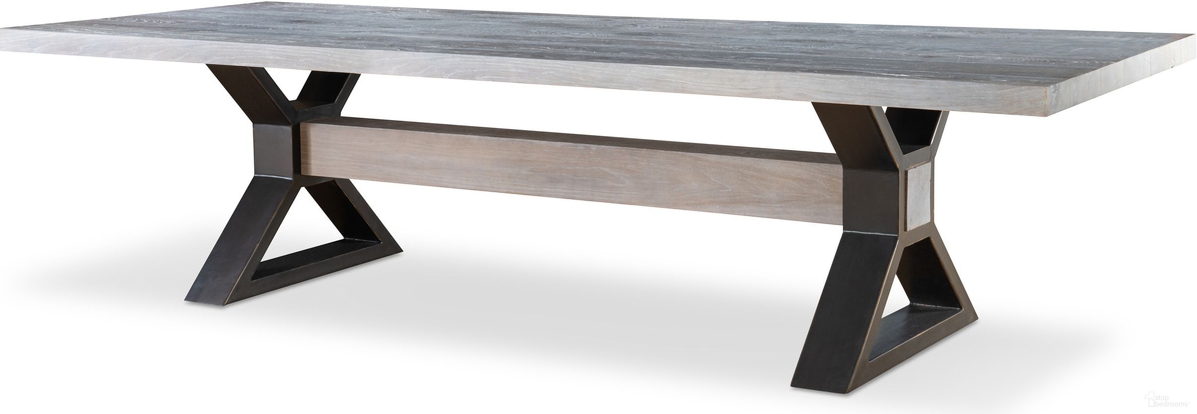 Open Sky 120 Inch Dining Table In Grey