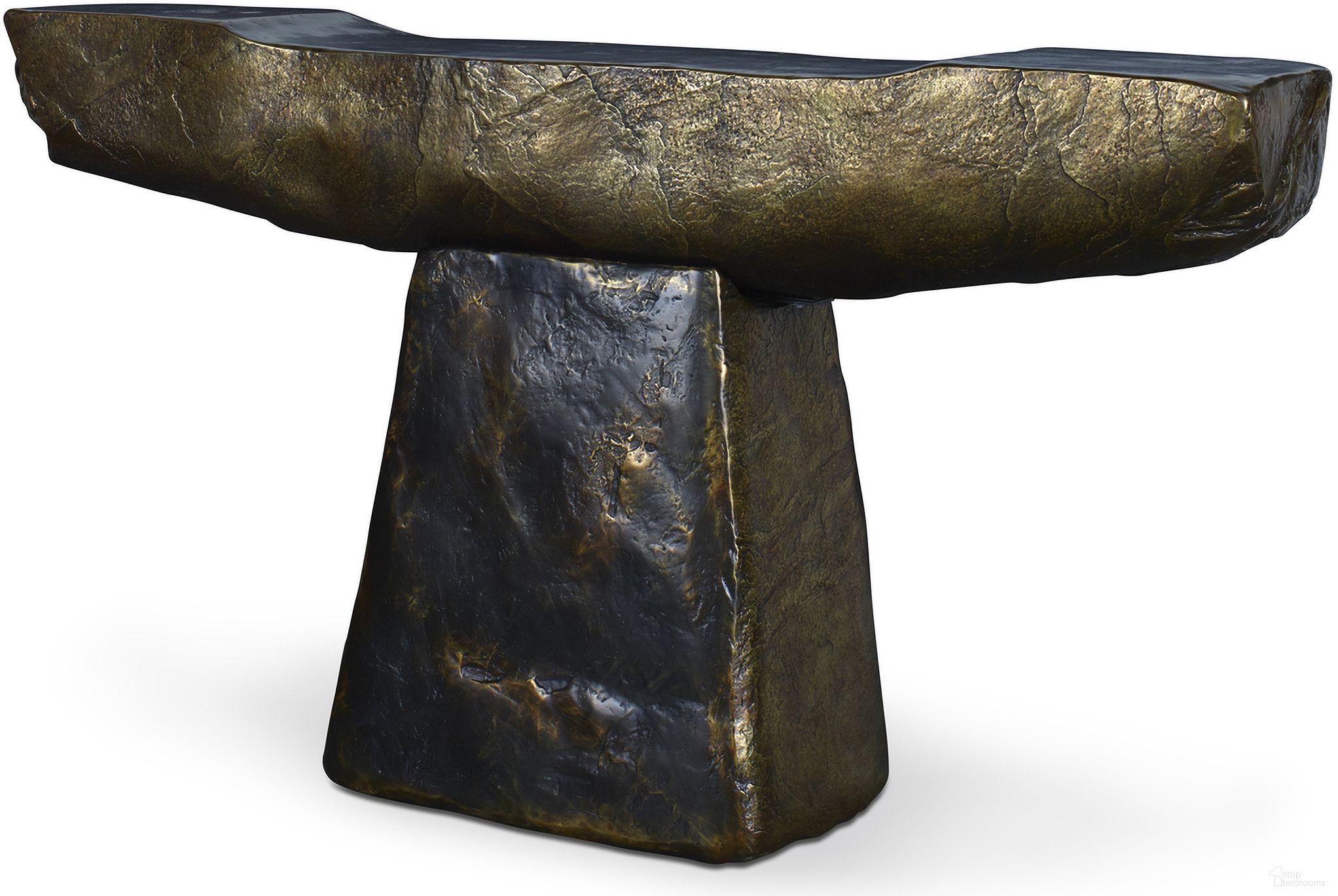 The appearance of Open Sky Console Table In Bronze designed by Century Furniture in the transitional interior design. This bronze piece of furniture was selected by 1StopBedrooms from Grand Tour Furniture Collection to add a touch of cosiness and style into your home. Sku: SF6167B;SF6167T. Material: Resin.