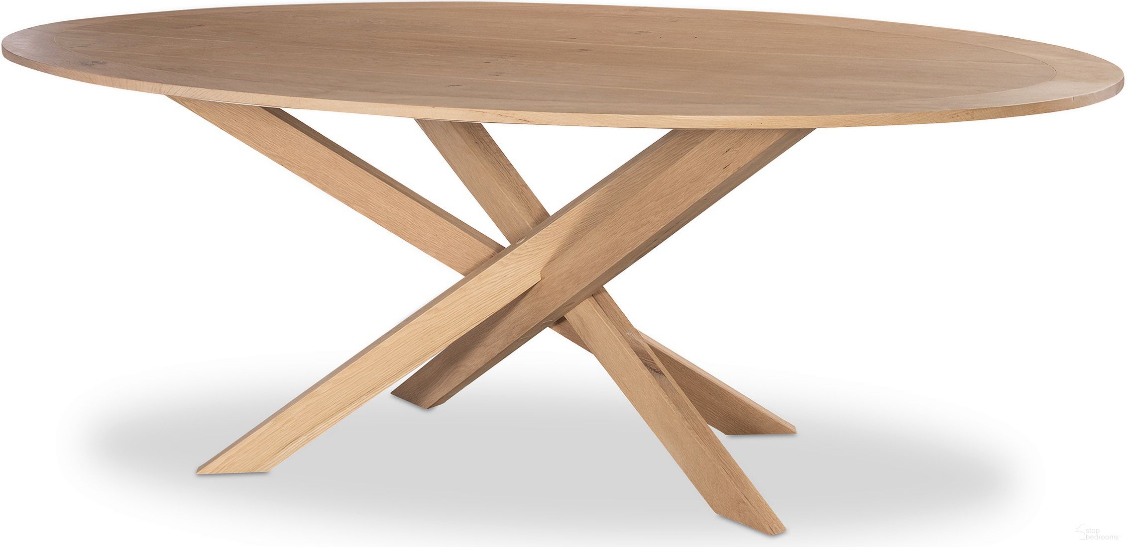 The appearance of Open Sky Oval Dining Table In Natural designed by Century Furniture in the interior design. This natural piece of furniture was selected by 1StopBedrooms from Grand Tour Furniture Collection to add a touch of cosiness and style into your home. Sku: SF6205B;SF6205T. Table Base Style: Legs. Table Top Shape: Oval. Size: 46" x 88". Material: Solid Oak.
