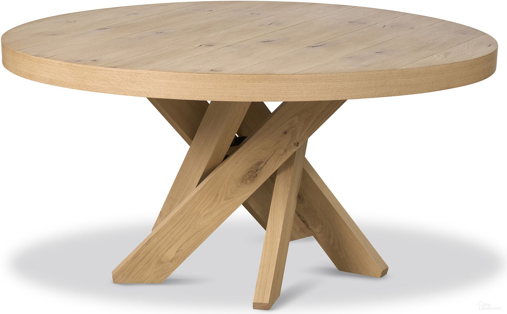 The appearance of Open Sky Round Dining Table In Natural designed by Century Furniture in the modern / contemporary interior design. This natural piece of furniture was selected by 1StopBedrooms from Grand Tour Furniture Collection to add a touch of cosiness and style into your home. Sku: SF6171B;SF6171T. Table Base Style: Legs. Table Top Shape: Round. Size: 60". Material: Oak Veneer.