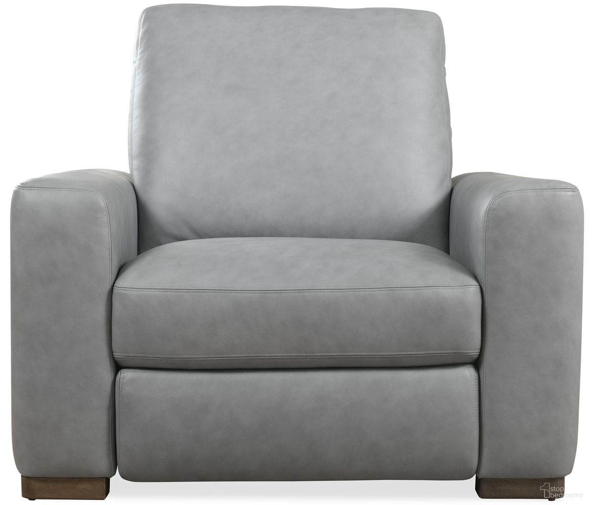 Optimus Small Power Recliner with Power Headrest In Grey