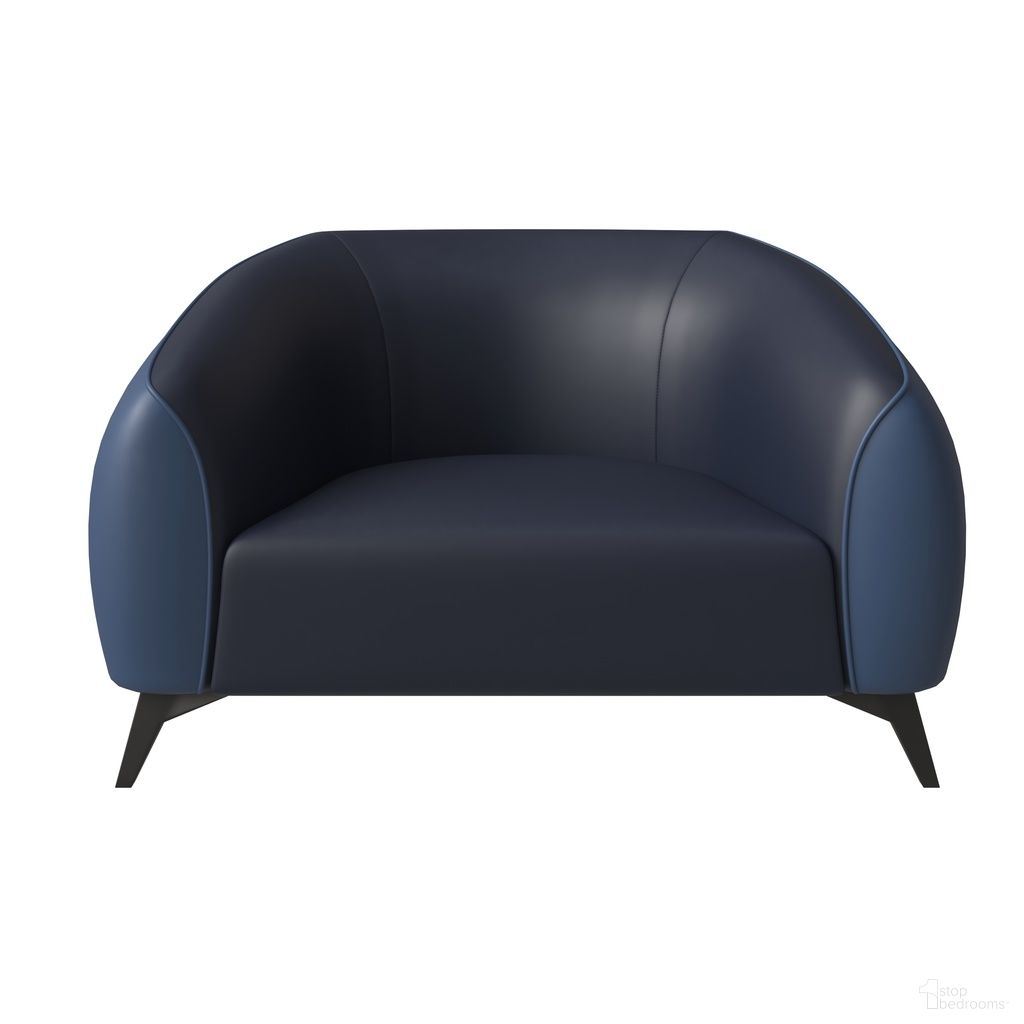 The appearance of Opula Single Seater Sofa In Blue designed by LeisureMod in the modern / contemporary interior design. This blue piece of furniture was selected by 1StopBedrooms from Opula Collection to add a touch of cosiness and style into your home. Sku: OS37BU. Material: PU.