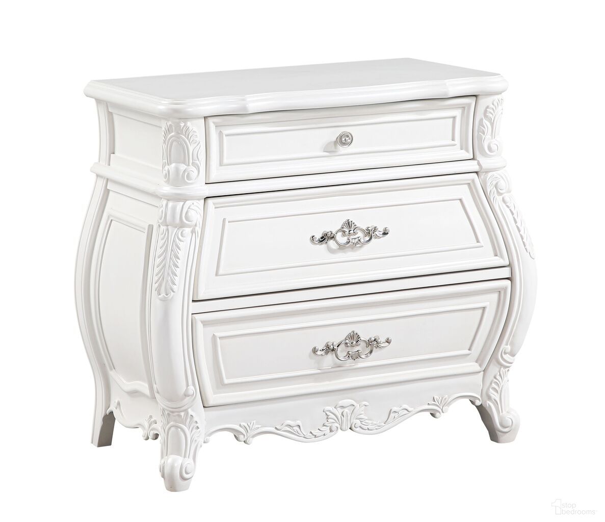 Opulence Nightstand In White