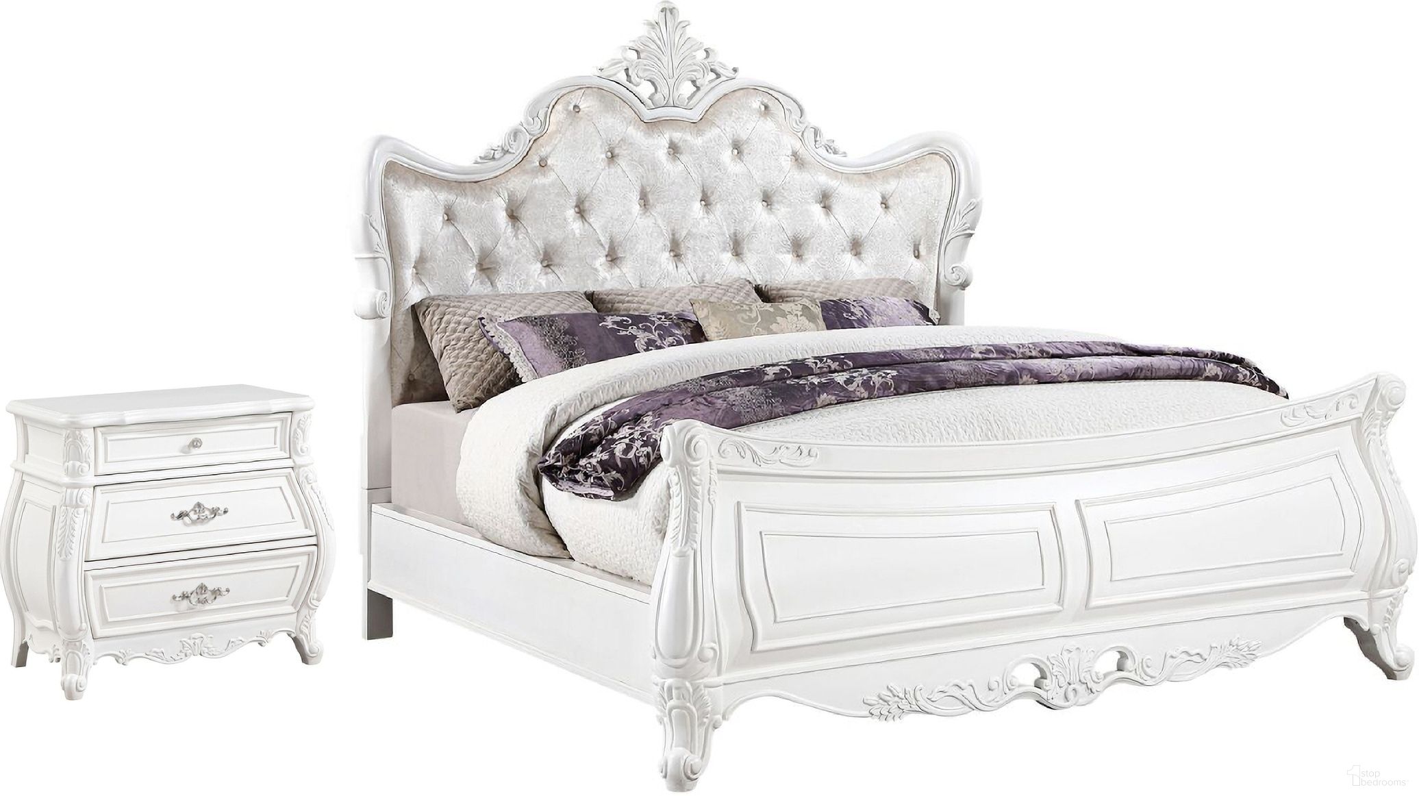 Opulence Panel Bedroom Set In White