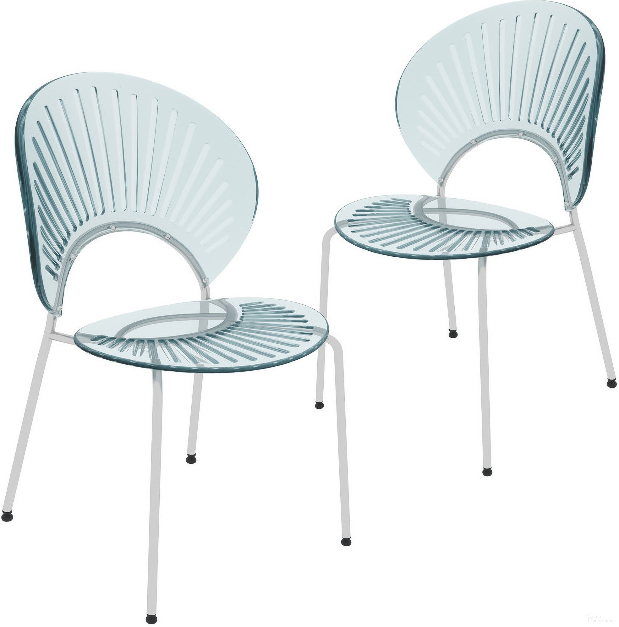 Opulent Dining Chair Set of 2 In Smoke