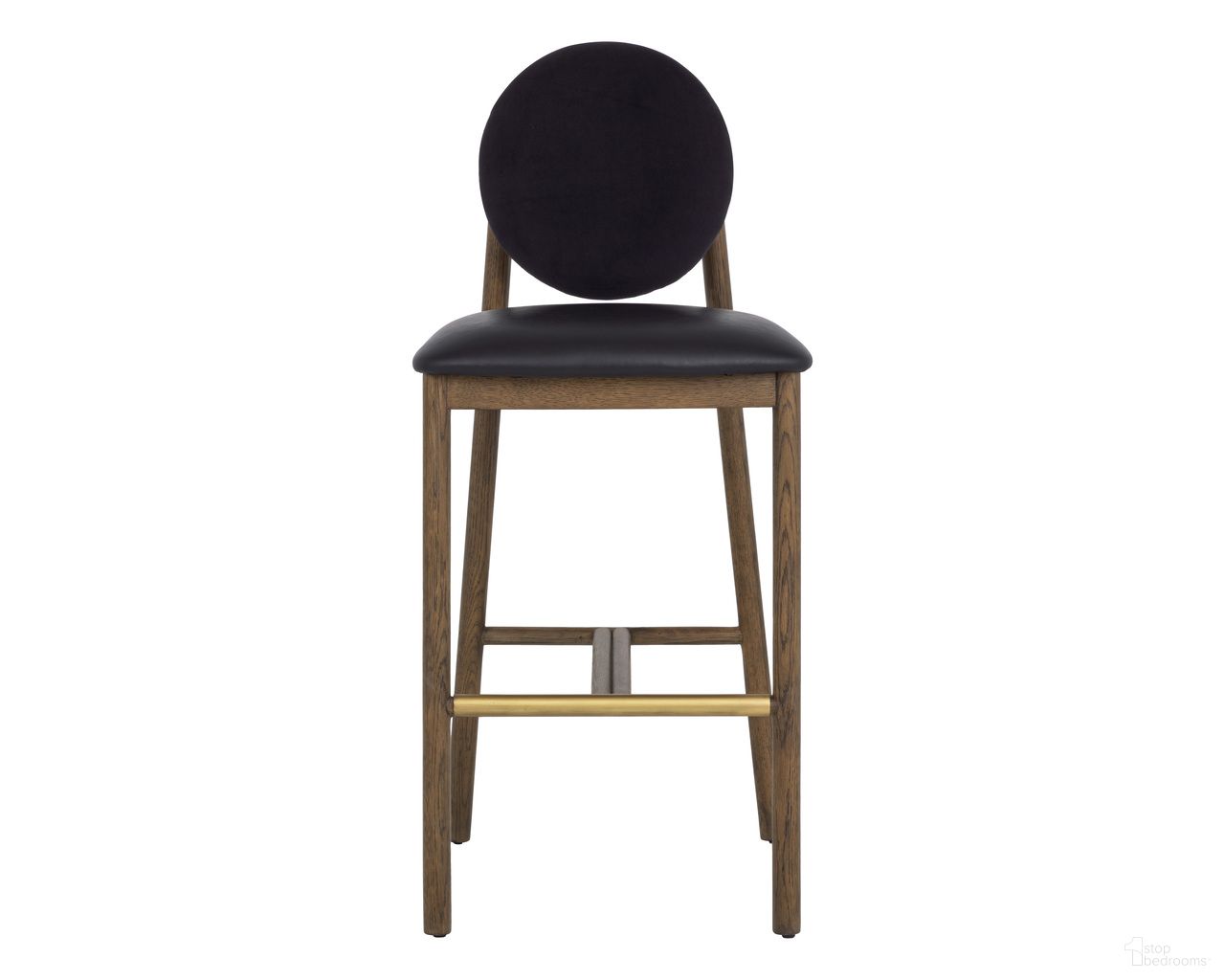 Orabell Barstool In Abbington Black and Bravo Black