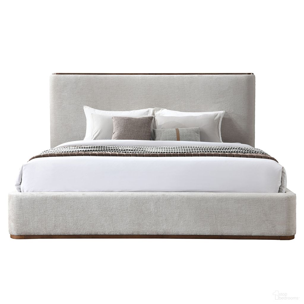 Orane Eastern King Bed In Linen Gray
