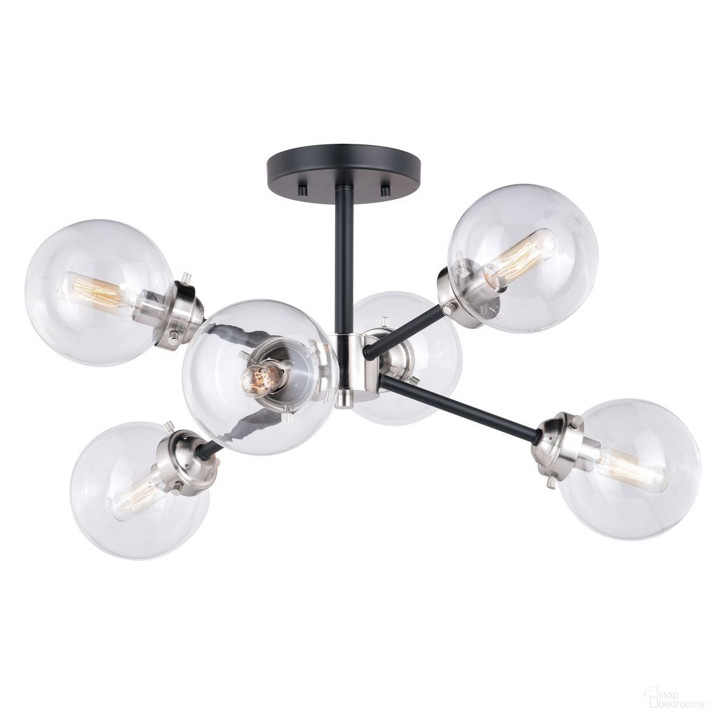 The appearance of Orbit 25 Inch Semi Flush Ceiling Light In Satin Nickel and Oil Rubbed Bronze designed by Vaxcel in the transitional interior design. This satin nickel/oil rubbed bronze piece of furniture was selected by 1StopBedrooms from Orbit Collection to add a touch of cosiness and style into your home. Sku: C0132. Material: Steel.