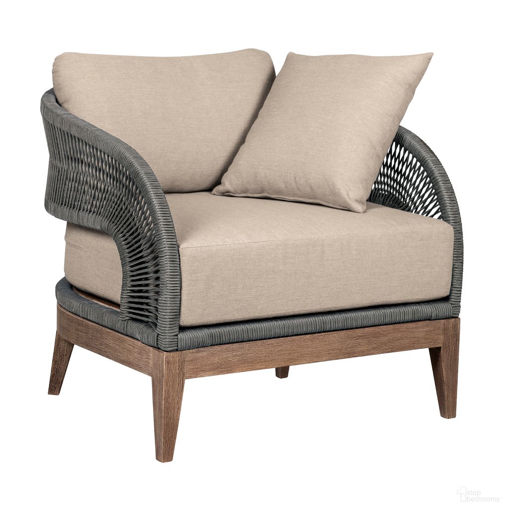 The appearance of Orbit Outdoor Patio Chair In Weathered Eucalyptus and Taupe designed by Armen Living in the modern / contemporary interior design. This weathered eucalyptus and taupe piece of furniture was selected by 1StopBedrooms from Orbit Collection to add a touch of cosiness and style into your home. Sku: LCORCHEUCTP. Material: Eucalyptus.