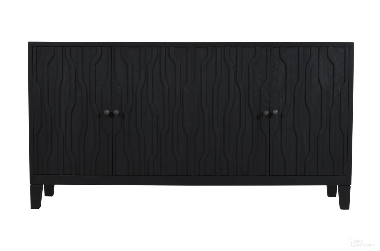 The appearance of Orchard 4-Door Sideboard In Ebony designed by Moti in the transitional interior design. This ebony piece of furniture was selected by 1StopBedrooms from Orchard Collection to add a touch of cosiness and style into your home. Sku: 95309002. Material: Wood.