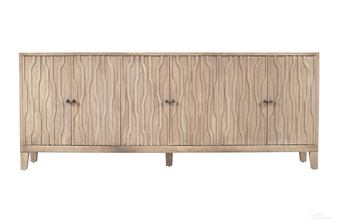 The appearance of Orchard 6-Door Sideboard In Ivory designed by Moti in the transitional interior design. This ivory piece of furniture  was selected by 1StopBedrooms from Orchard Collection to add a touch of cosiness and style into your home. Sku: 95309003. Material: Wood.