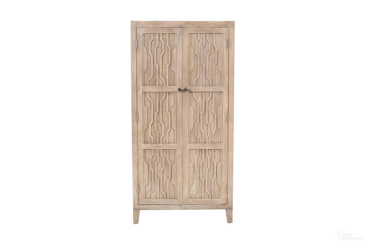 The appearance of Orchard Tall Cabinet In Ivory designed by Moti in the transitional interior design. This ivory piece of furniture  was selected by 1StopBedrooms from Orchard Collection to add a touch of cosiness and style into your home. Sku: 95301001. Material: Wood.
