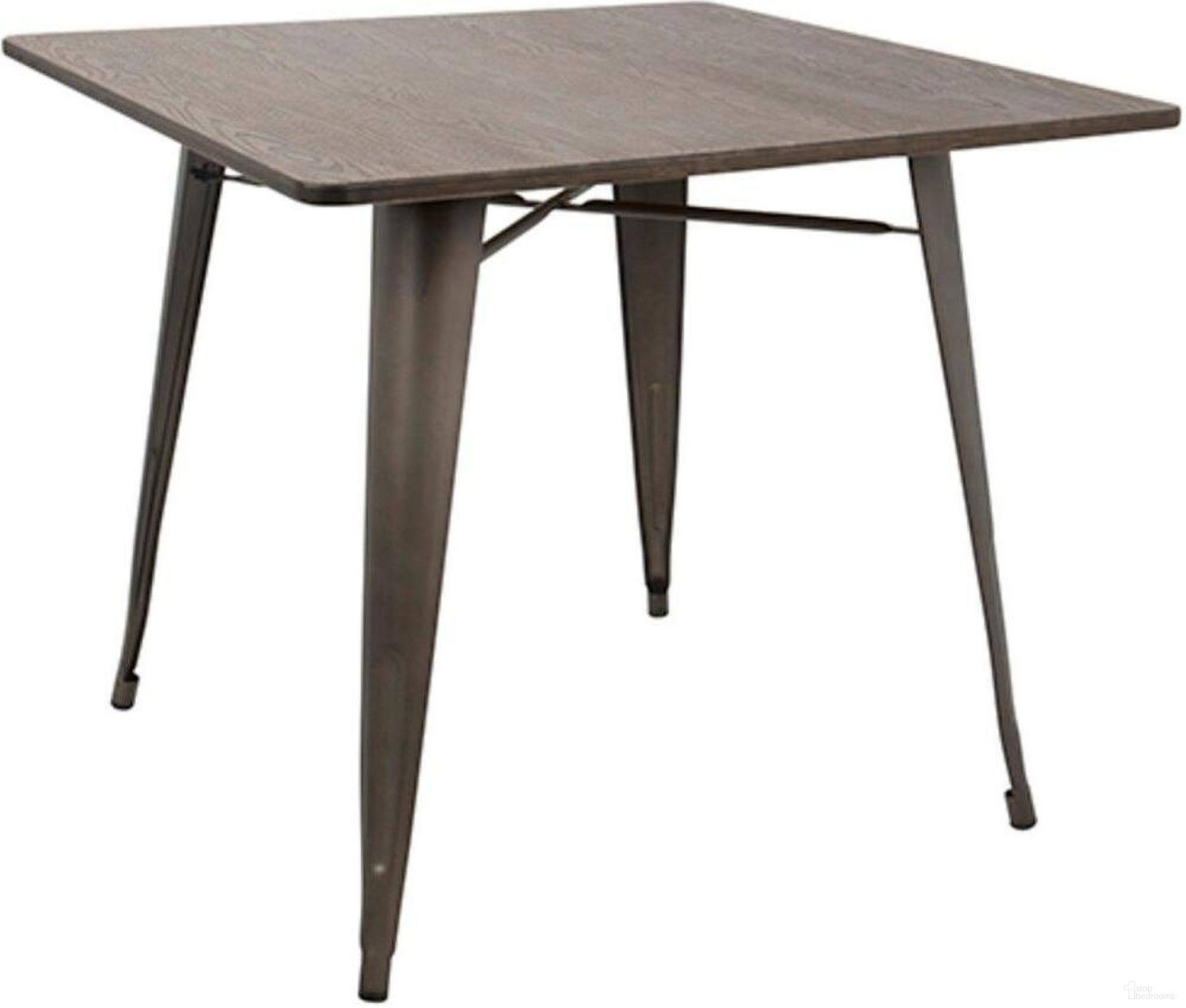 The appearance of Oregon 36 Inch Industrial-Farmhouse Dining Table In Antique And Espresso designed by Lumisource in the industrial interior design. This antique piece of furniture  was selected by 1StopBedrooms from Oregon Collection to add a touch of cosiness and style into your home. Sku: DT-OR3636 AN+E. Table Base Style: Legs. Table Top Shape: Square. Material: Wood. Size: 36" x 36".