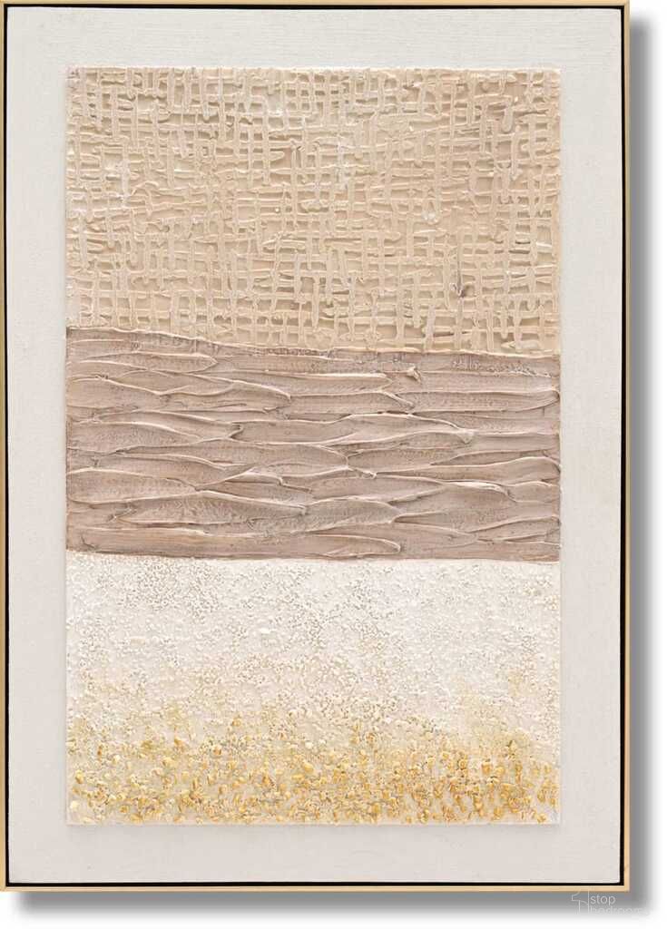 Organic Desert Luxe Texture Canvas Wall Art In Gold
