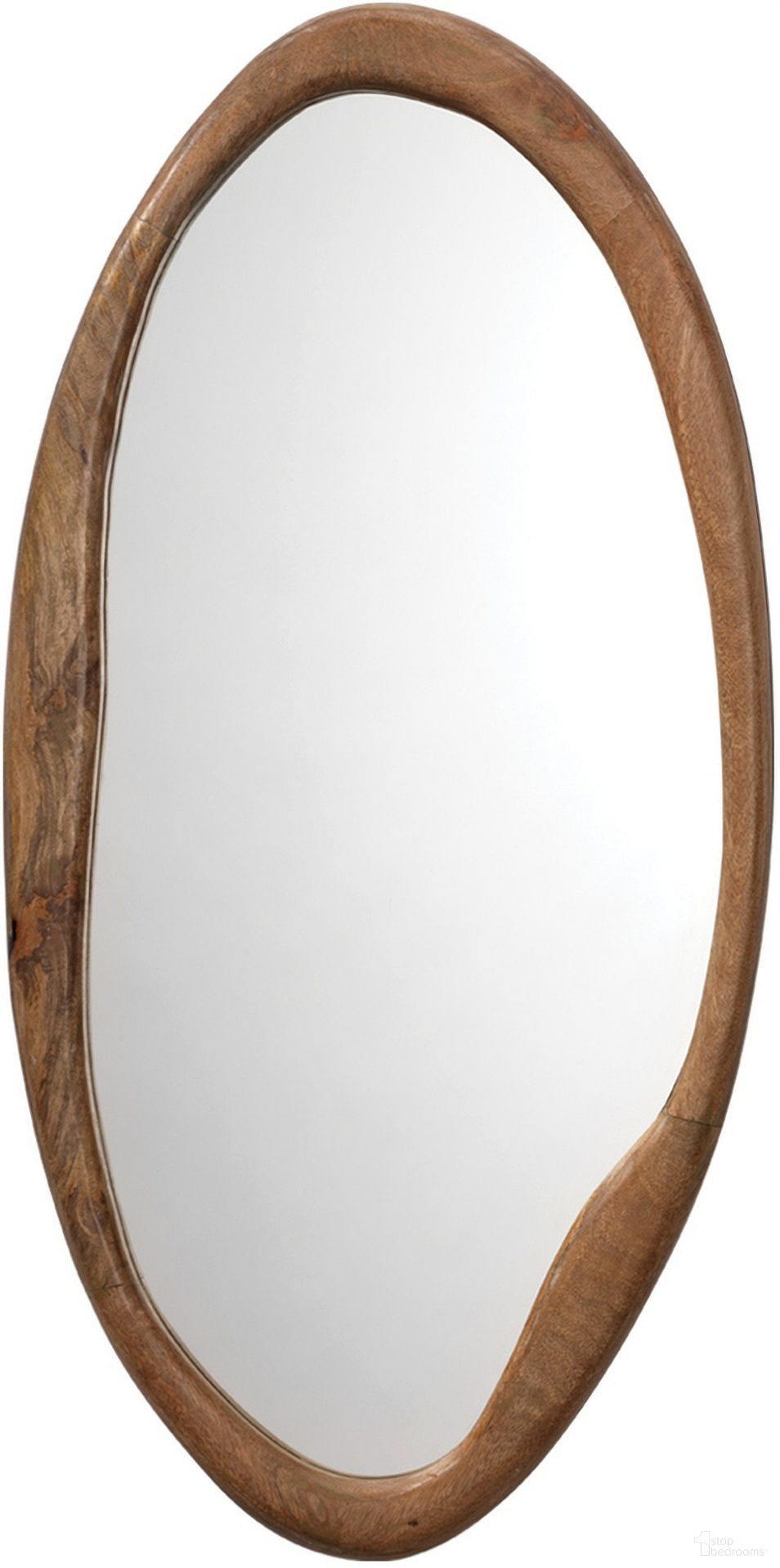 The appearance of Organic Mango Wood Oval Mirror In Natural designed by Jamie Young Company in the transitional interior design. This natural piece of furniture  was selected by 1StopBedrooms from Organic Collection to add a touch of cosiness and style into your home. Sku: 6ORGA-OVNA. Material: Wood.