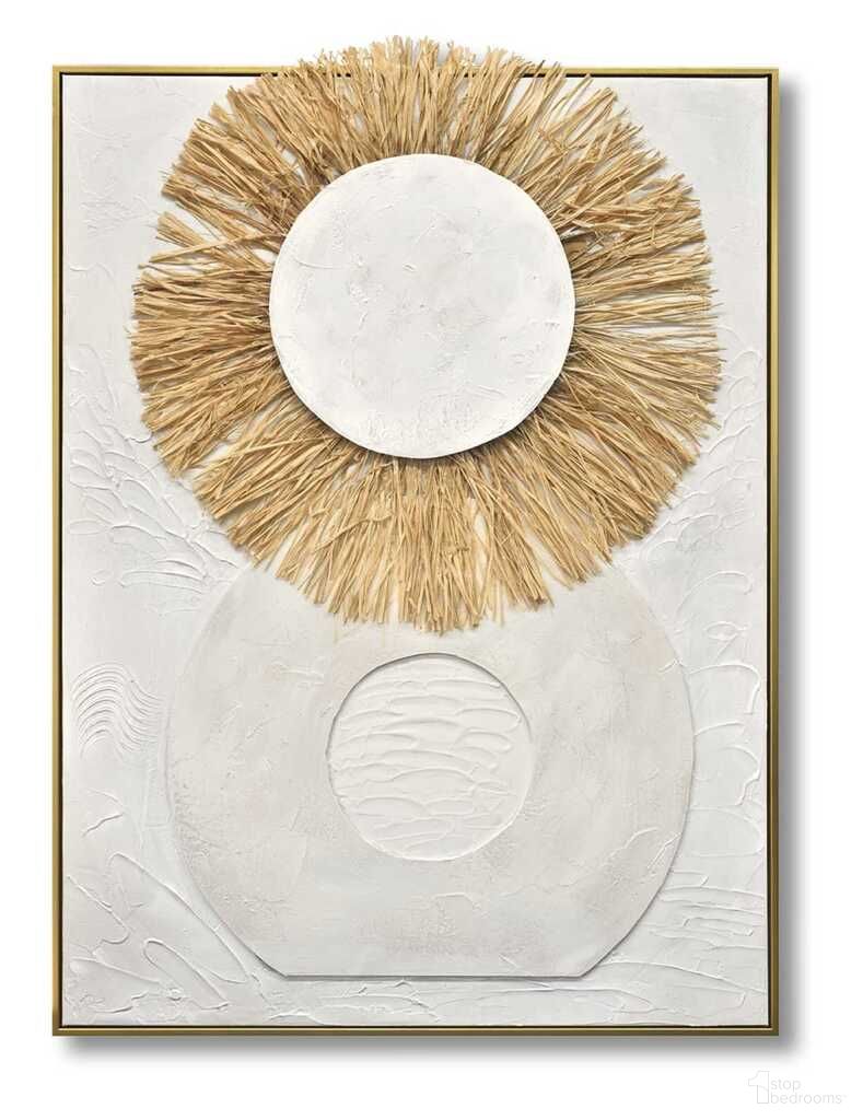 Organic Radiant Sun and Earth Textured Modern Art Canvas Wall Art In Multi