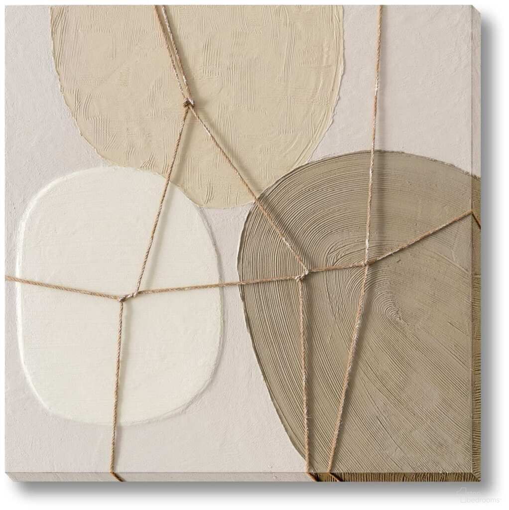 Organic Tactile Geo Modern Canvas Wall Art In Taupe