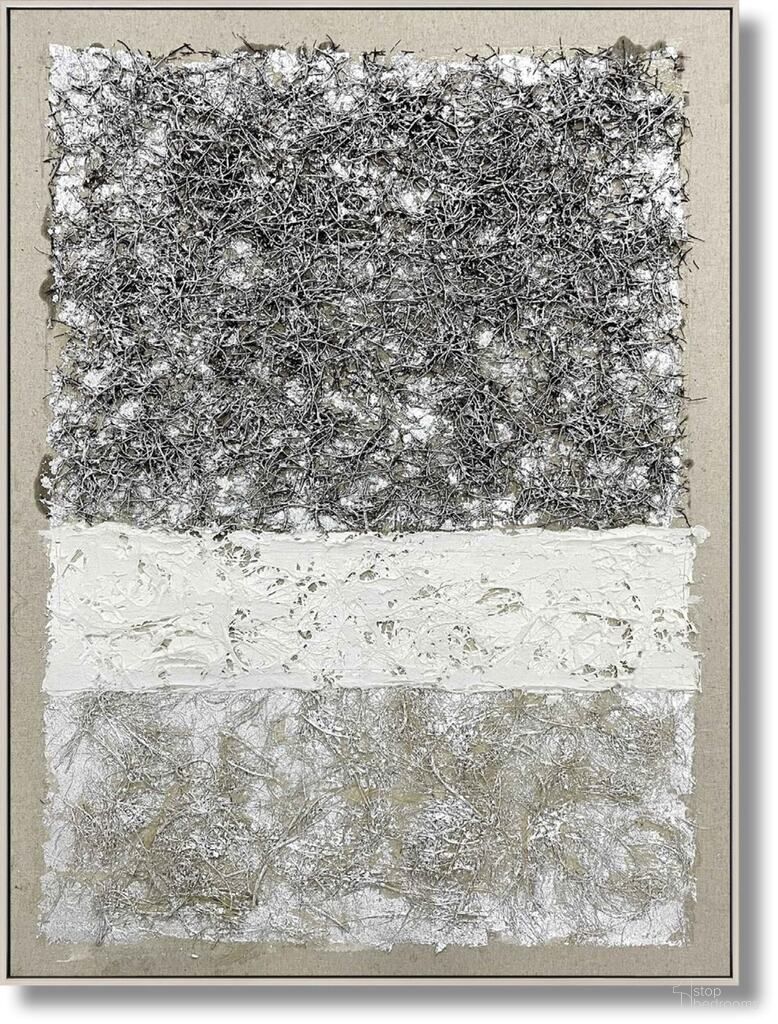 Organic Textured Metallic Strata Canvas Wall Art In Metallic Multicolor