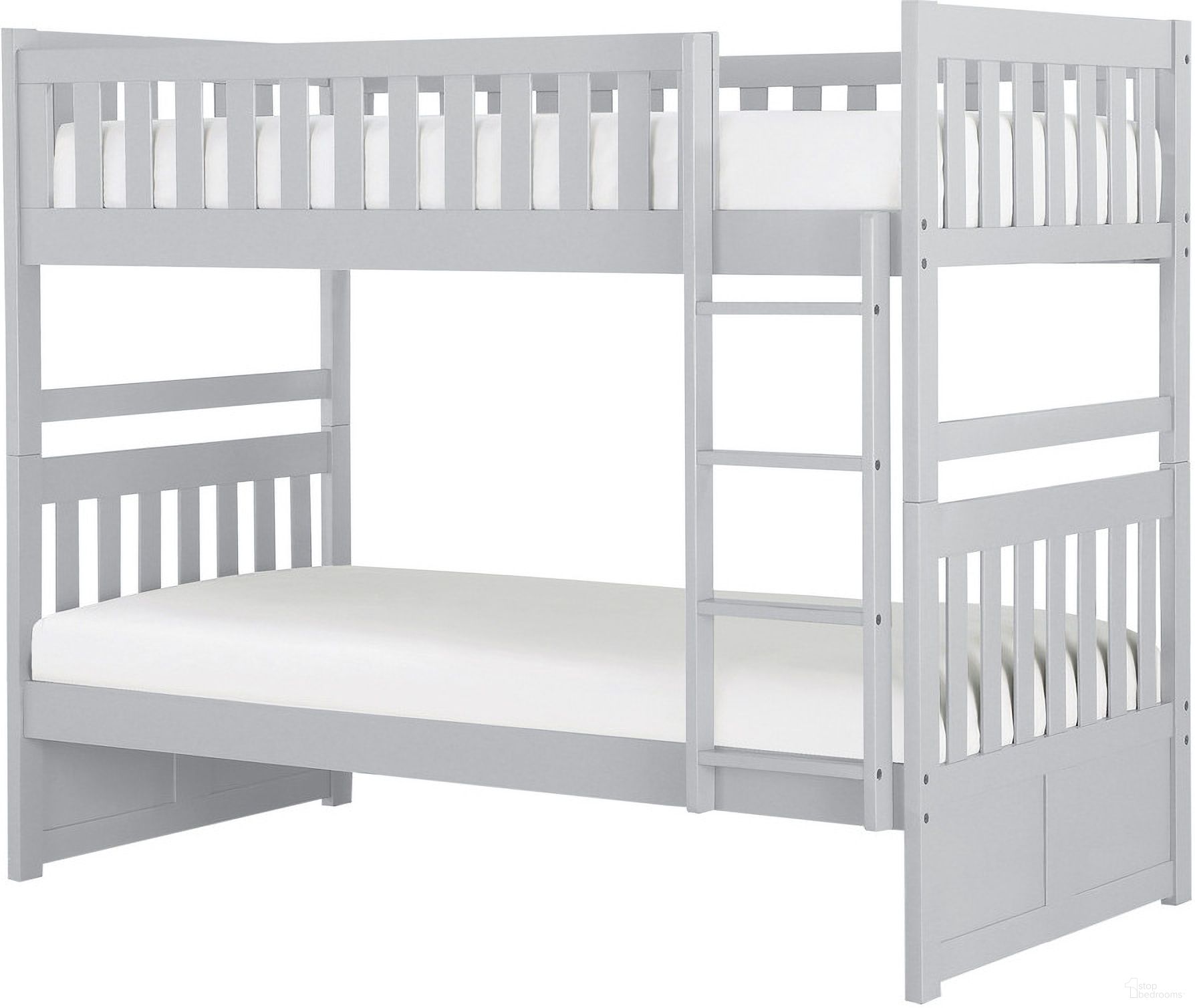 The appearance of Orion Grey Bunk Bedroom Set designed by Homelegance in the modern / contemporary interior design. This gray piece of furniture was selected by 1StopBedrooms from Orion Collection to add a touch of cosiness and style into your home. Sku: B2063-1;B2063-2;B2063-SL;B2063-4. Bed Type: Bunk Bed. Material: Wood. Bed Size: Twin Over Twin.
