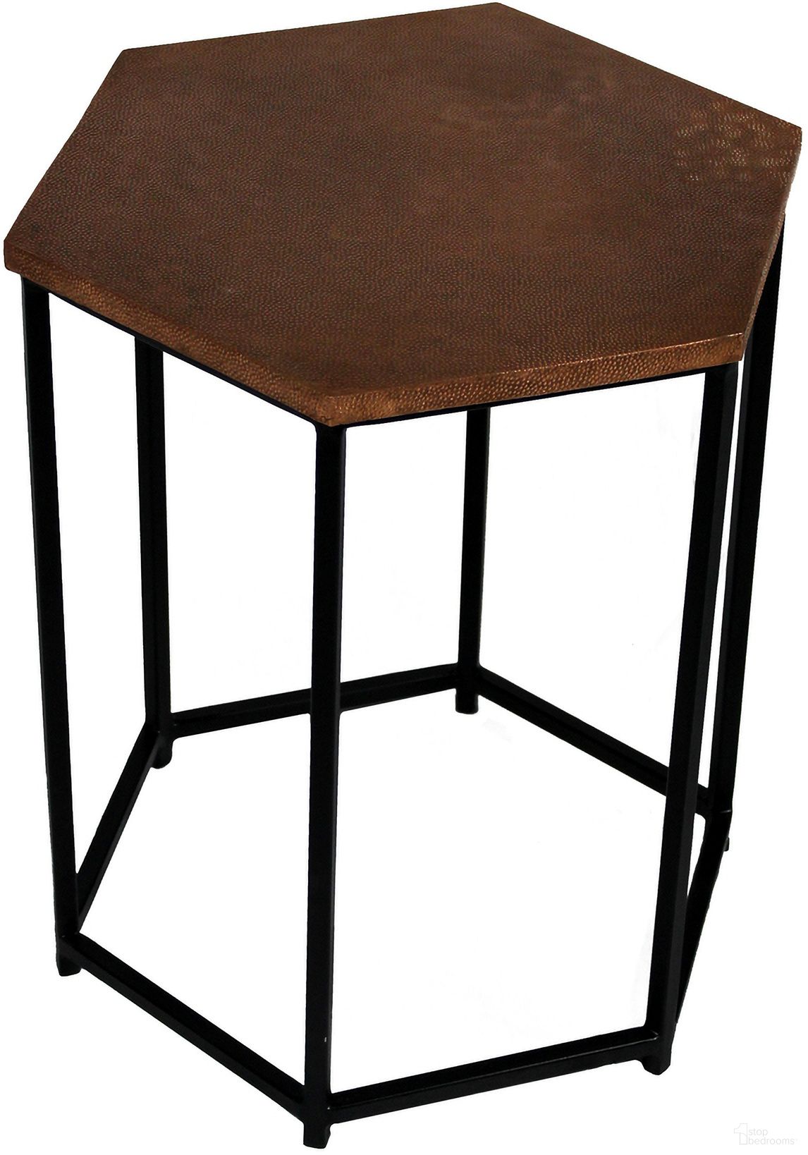The appearance of Orlando Occasional Table In Black and Copper designed by Moti in the modern / contemporary interior design. This black and copper piece of furniture  was selected by 1StopBedrooms from Orlando Collection to add a touch of cosiness and style into your home. Sku: 82004012. Material: Iron.