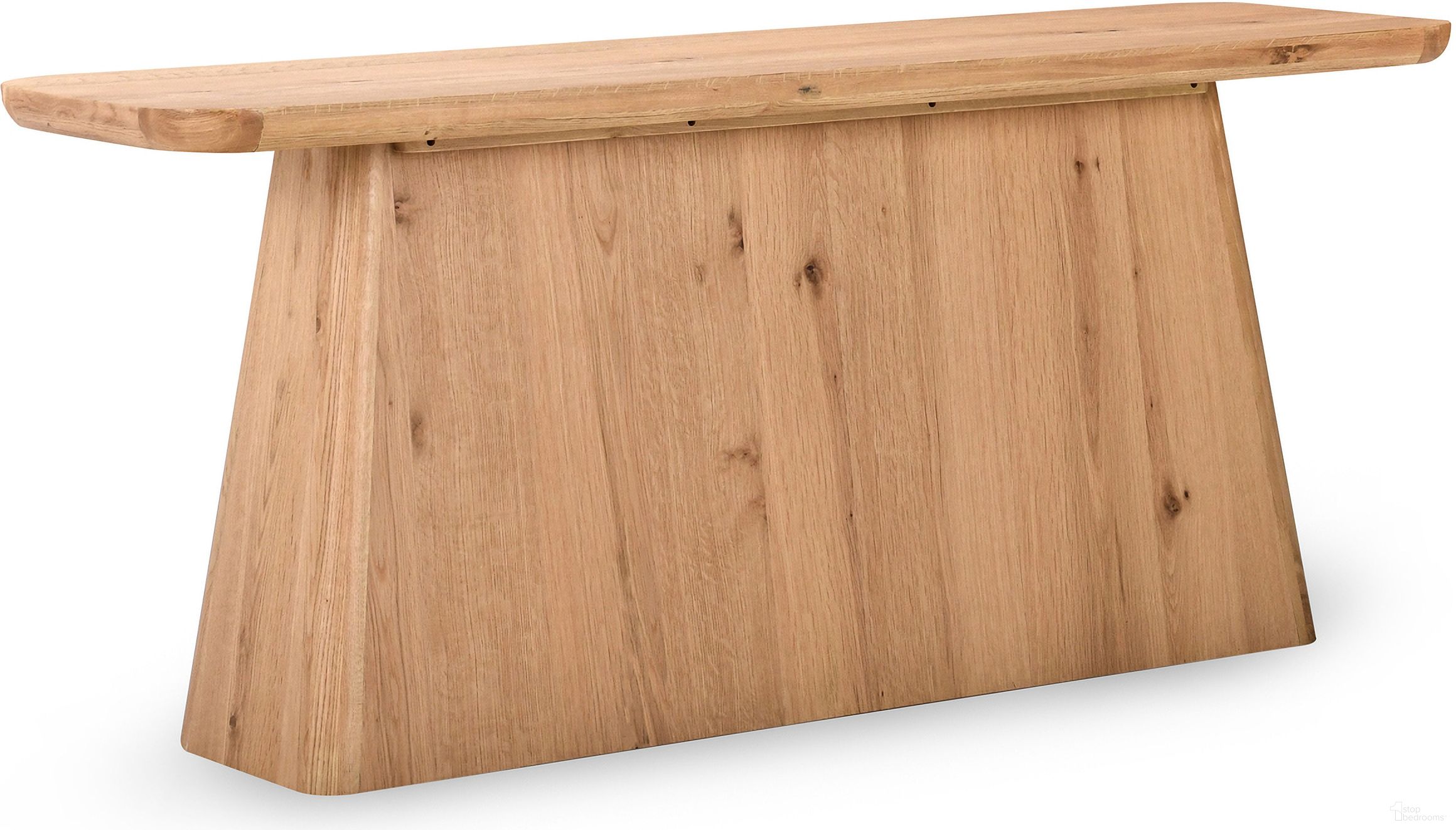 The appearance of Orlando Console Table In Natural designed by Classic Home in the modern / contemporary interior design. This natural piece of furniture  was selected by 1StopBedrooms from Orlando Collection to add a touch of cosiness and style into your home. Sku: 51031428. Material: Oak Veneer.