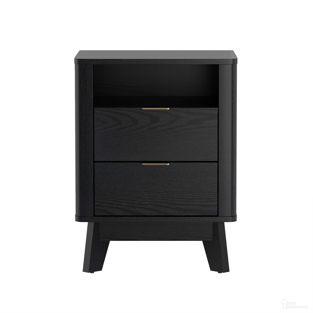 Orlen 2-Drawer Multi-Purpose Nightstand & End Table In Black