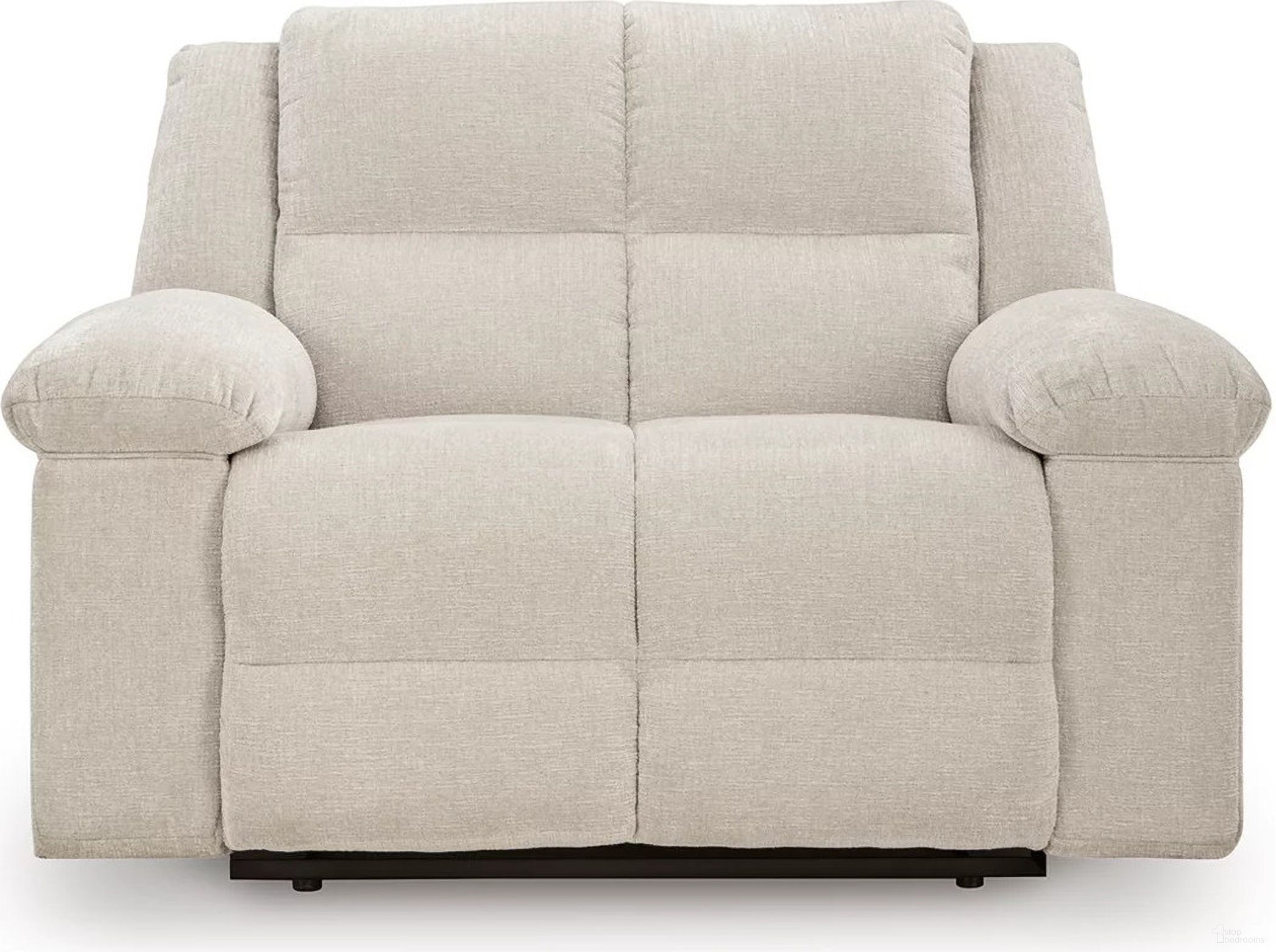 The appearance of Orlen Oversized Recliner In Winter designed by Signature Design by Ashley in the modern / contemporary interior design. This winter piece of furniture  was selected by 1StopBedrooms from Orlen Collection to add a touch of cosiness and style into your home. Sku: 8160252. Material: Performance Fabric.