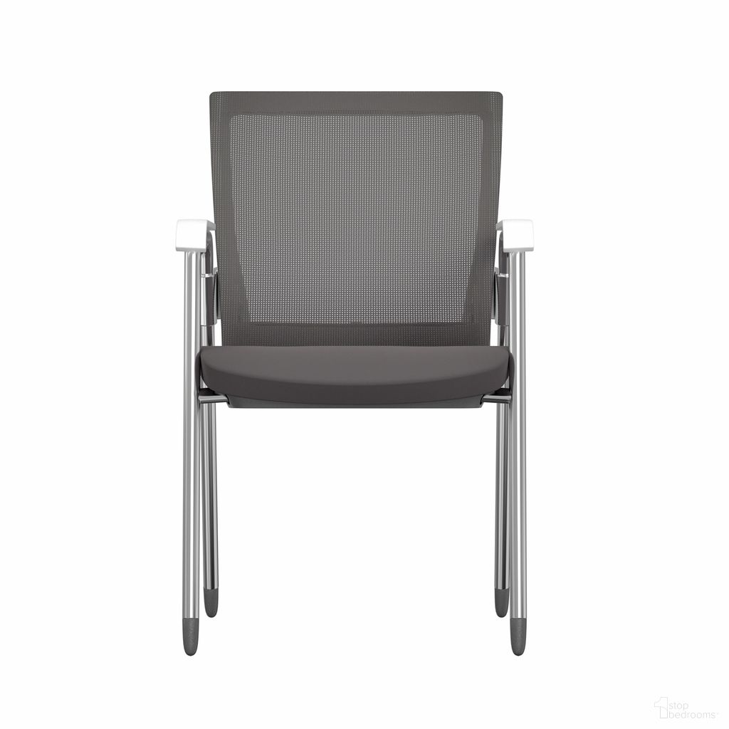 Oroblanco Visitor Chair Set of 2 In Chrome and Gray