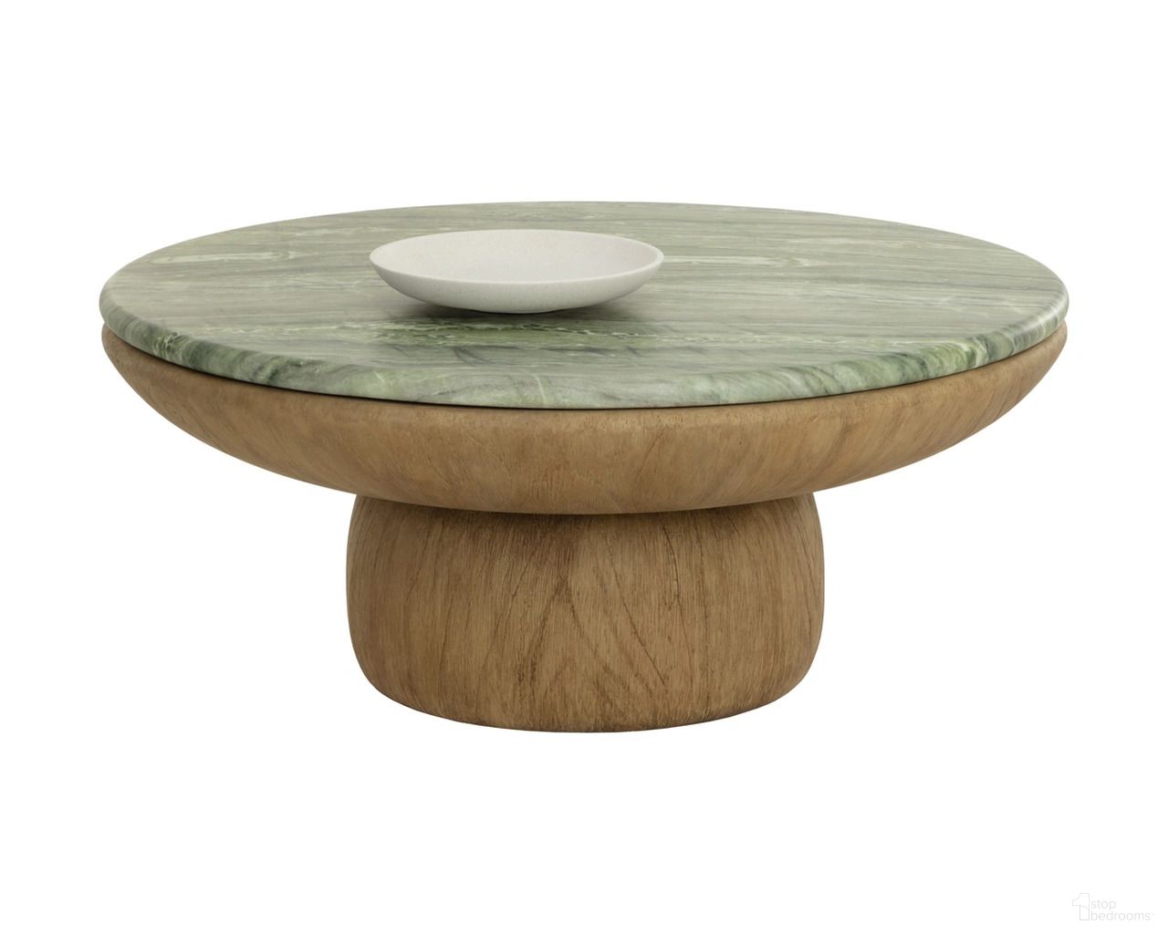 Orula Marble Look Coffee Table In Sage