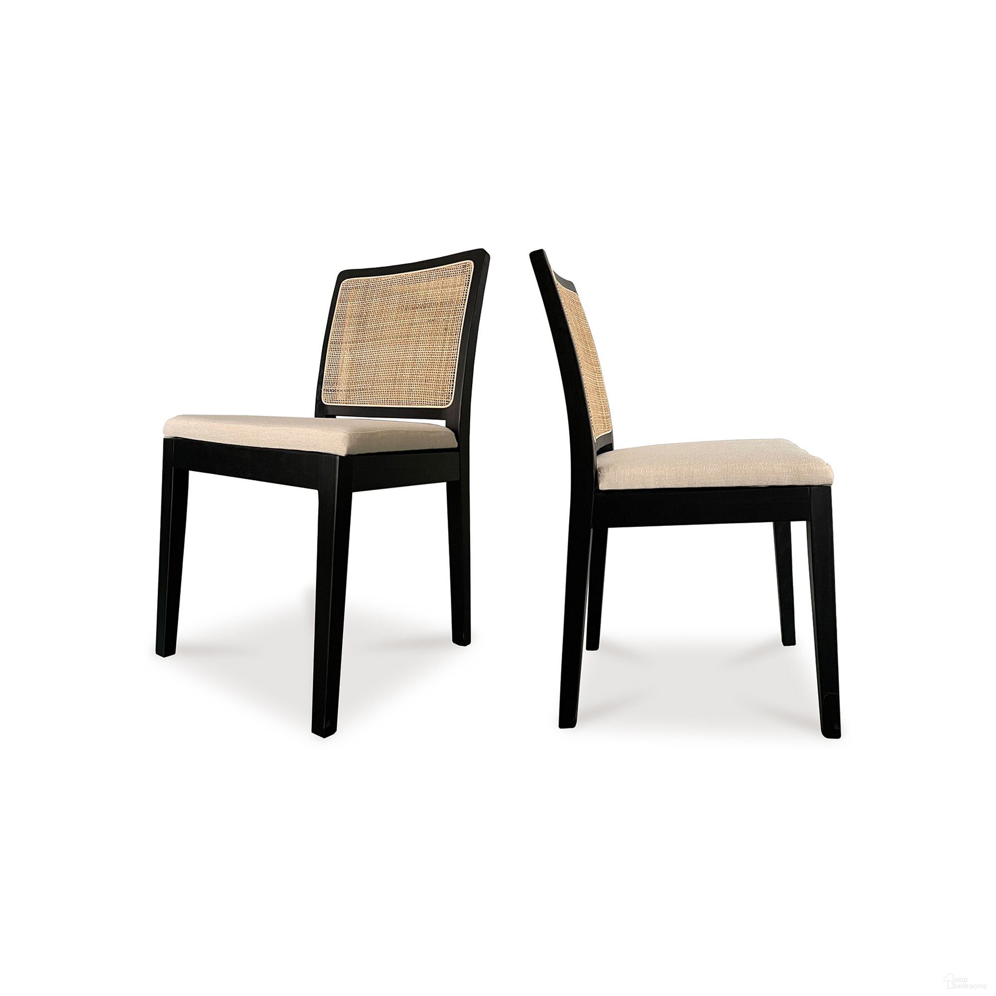 The appearance of Orville Dining Chair Black Set Of 2 designed by Moes Home in the modern / contemporary interior design. This black piece of furniture was selected by 1StopBedrooms from Orville Collection to add a touch of cosiness and style into your home. Sku: FG-1023-02. Material: Cotton. Chair Type: Side Chair.