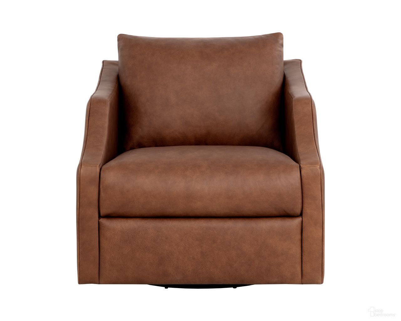 Orwell Swivel Lounge Chair In Cognac