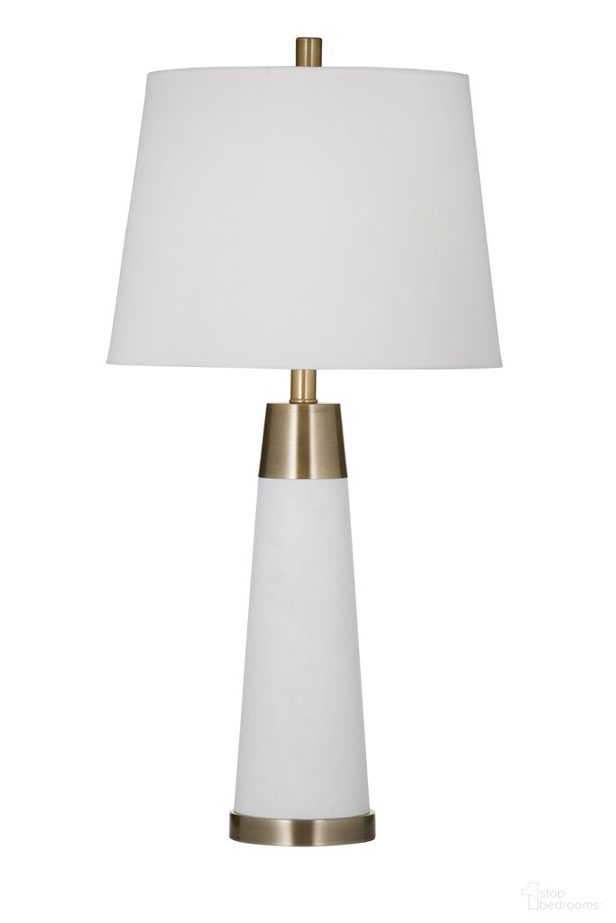 Osage Table Lamp In White and Gold