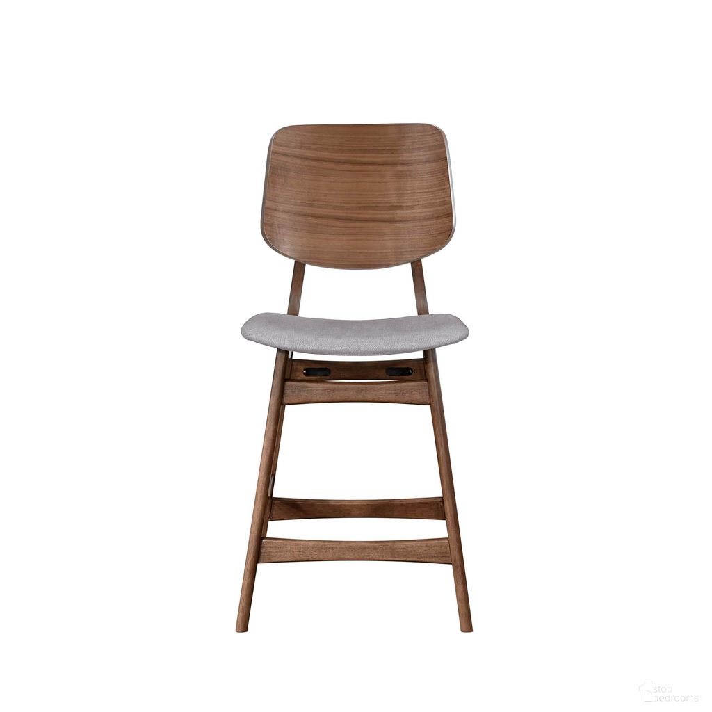 The appearance of Oscar Counter Chair with Dark Gray Cushion Set of 2 In Brown and Gray designed by New Classic in the modern / contemporary interior design. This brown and gray piece of furniture was selected by 1StopBedrooms from Oscar Collection to add a touch of cosiness and style into your home. Sku: D1651-22-GRY. Material: Wood.