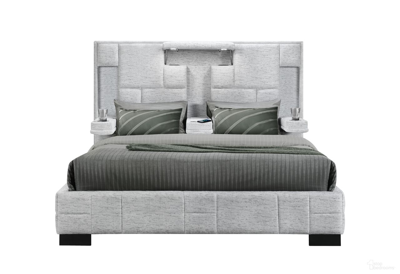 Oscar King Bed No Wood Trim In Grey