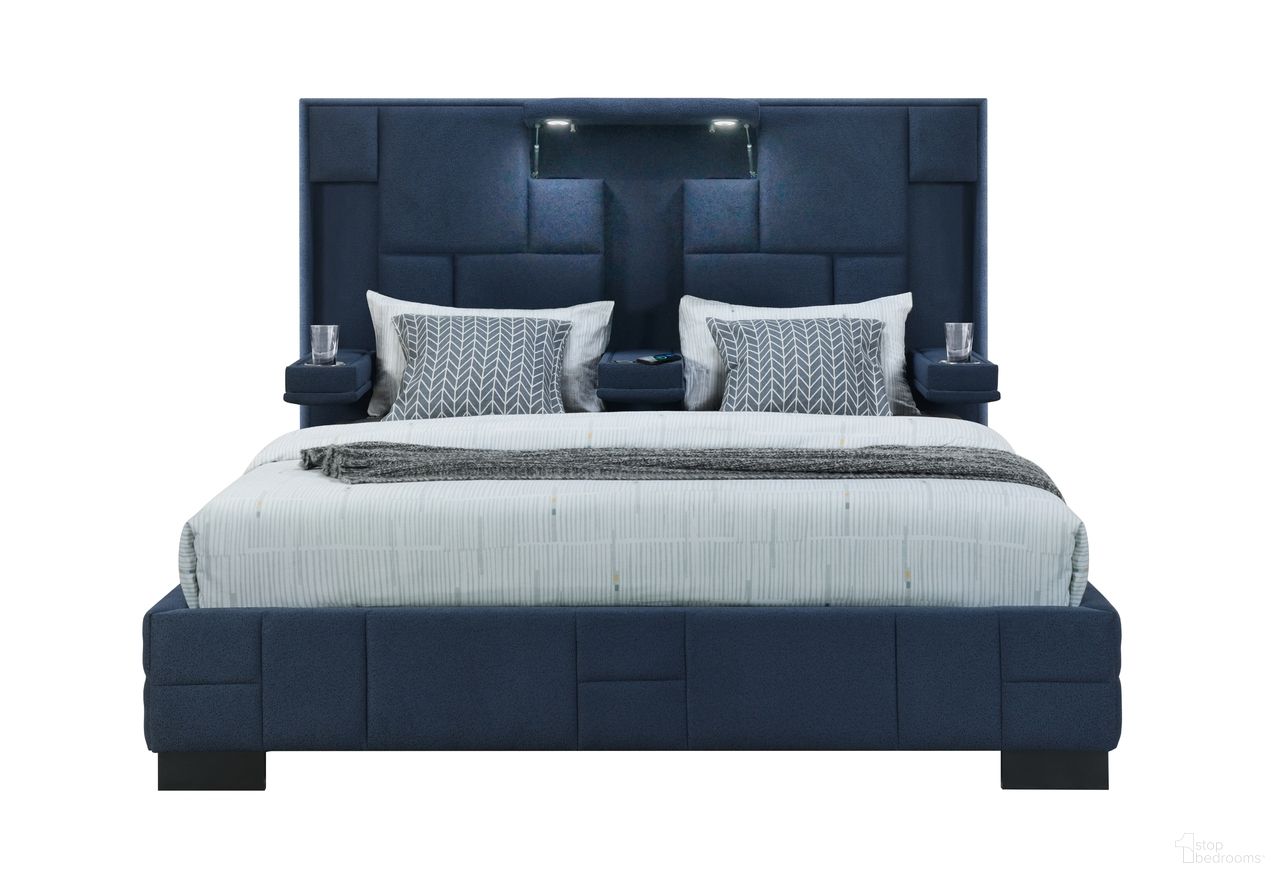The appearance of Oscar King Bed No Wood Trim In Navy Blue designed by Global Furniture USA in the modern / contemporary interior design. This navy blue piece of furniture was selected by 1StopBedrooms from Oscar Collection to add a touch of cosiness and style into your home. Sku: OSCAR-NAVY BLUE-KB-SR-N;OSCAR-NAVY BLUE-KB-HB/FB/SLATS-N. Bed Size: King. Material: MDF.