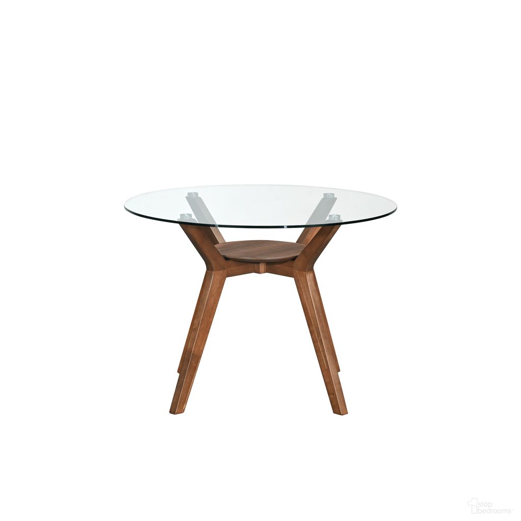 Oscar Round Glass Dining Table In Brown