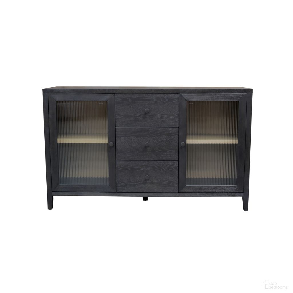 The appearance of Oscar Sideboard In Black designed by Alpine in the transitional interior design. This black piece of furniture was selected by 1StopBedrooms from Oscar Collection to add a touch of cosiness and style into your home. Sku: 4768-06. Material: Solid Rubberwood.