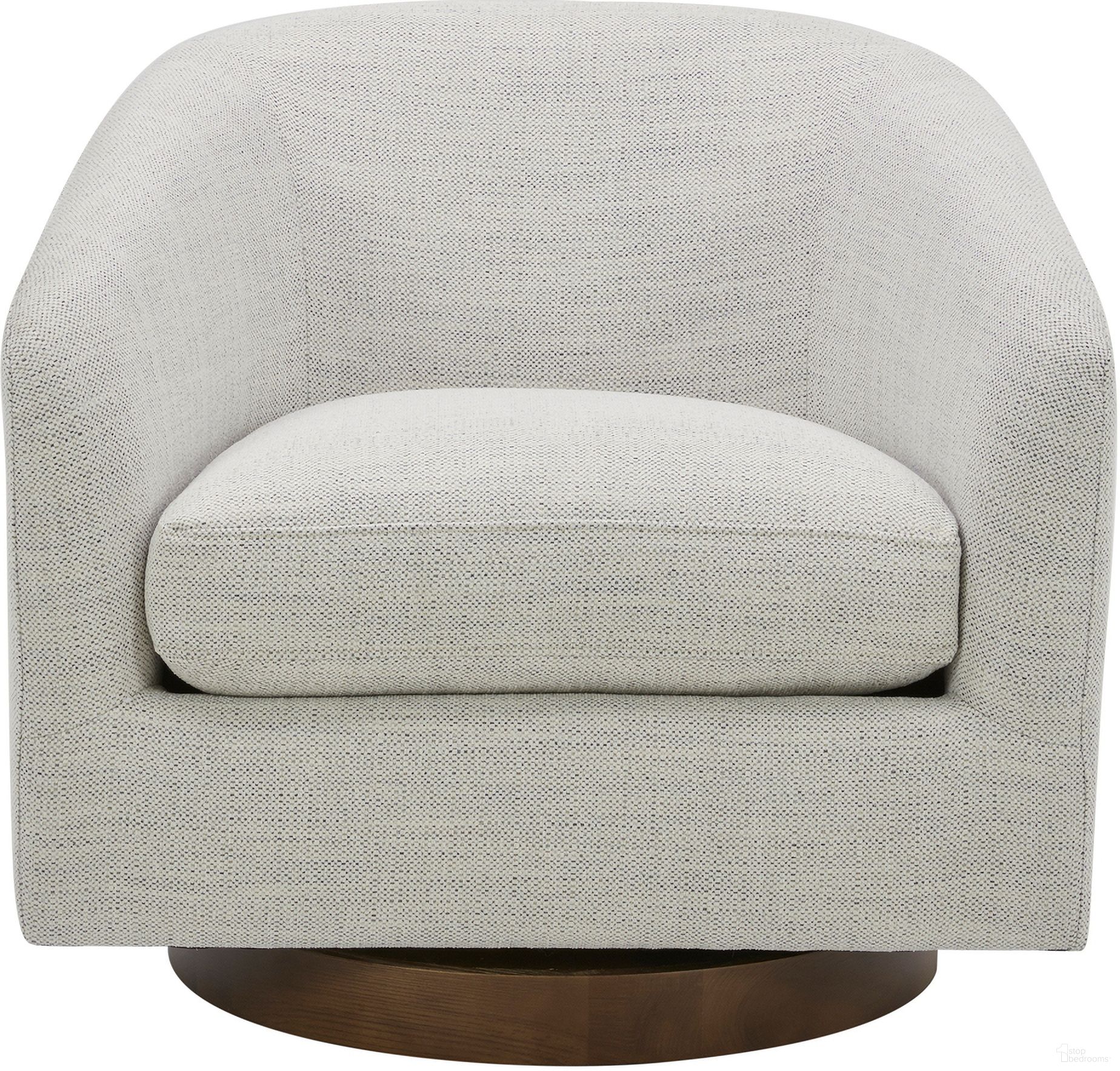 Oscy Swivel Chair In Splashed White