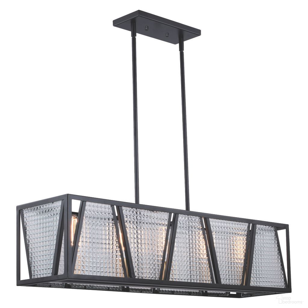 Oslo 5L Linear Chandelier In Black and Natural Brass