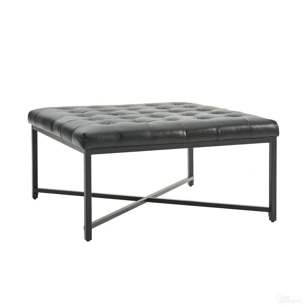 The appearance of Oswald Ottman In Black designed by Karat Home in the modern / contemporary interior design. This black piece of furniture  was selected by 1StopBedrooms from Oswald Collection to add a touch of cosiness and style into your home. Sku: CTLB1073-BLK. Material: Genuine Leather.