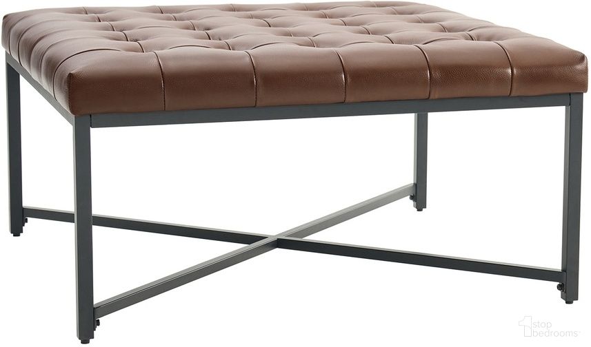 The appearance of Oswald Ottman In Brown designed by Karat Home in the modern / contemporary interior design. This brown piece of furniture  was selected by 1StopBedrooms from Oswald Collection to add a touch of cosiness and style into your home. Sku: CTLB1073-BRN. Material: Genuine Leather.