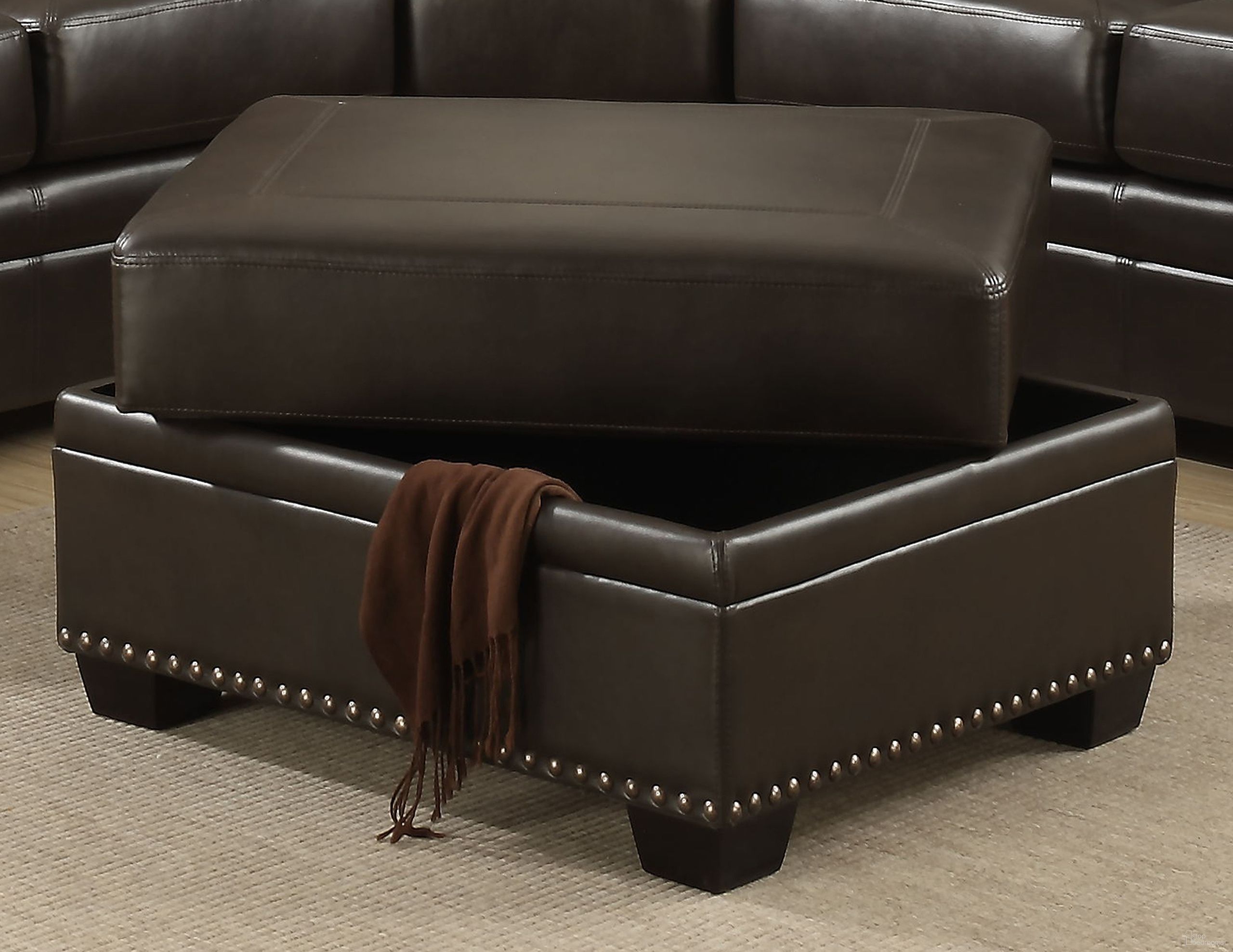 The appearance of Ottoman In Brown designed by AC Pacific in the traditional interior design. This brown piece of furniture was selected by 1StopBedrooms from to add a touch of cosiness and style into your home. Sku: LOUIS-BRN-OTT. Material: Leather.
