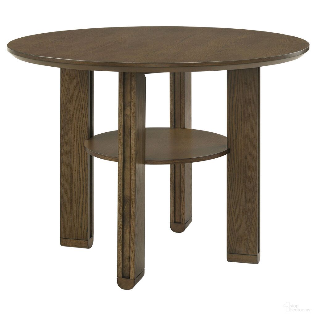 The appearance of Ottowa 47 Inch Round Counter Height Dining Table In Brown designed by Coaster in the modern / contemporary interior design. This brown piece of furniture was selected by 1StopBedrooms from Ottowa Collection to add a touch of cosiness and style into your home. Sku: 193668. Table Base Style: Trestle. Table Top Shape: Round. Material: MDF. Size: 47".