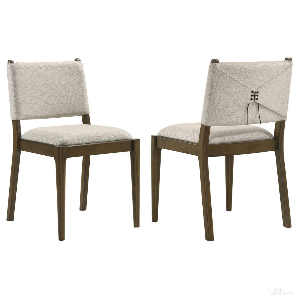 The appearance of Ottowa Upholstered Dining Side Chair Set of 2 In Brown and Light Tan designed by Coaster in the modern / contemporary interior design. This brown/light tan piece of furniture was selected by 1StopBedrooms from Ottowa Collection to add a touch of cosiness and style into your home. Sku: 193662. Material: Polyester. Chair Type: Side Chair.